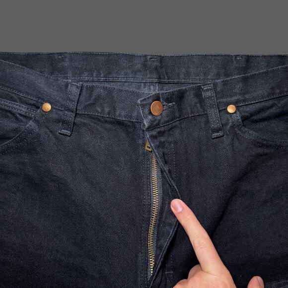 Wrangler 13MWZ Cowboy Cut Original Fit Jeans Black 36x32 - Picture 6 of 7